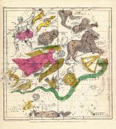 Constellations April - June, Atlas Designed to Illustrate the Geography of the Heavens 1835